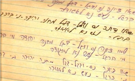 דוגמאות של כתב יד